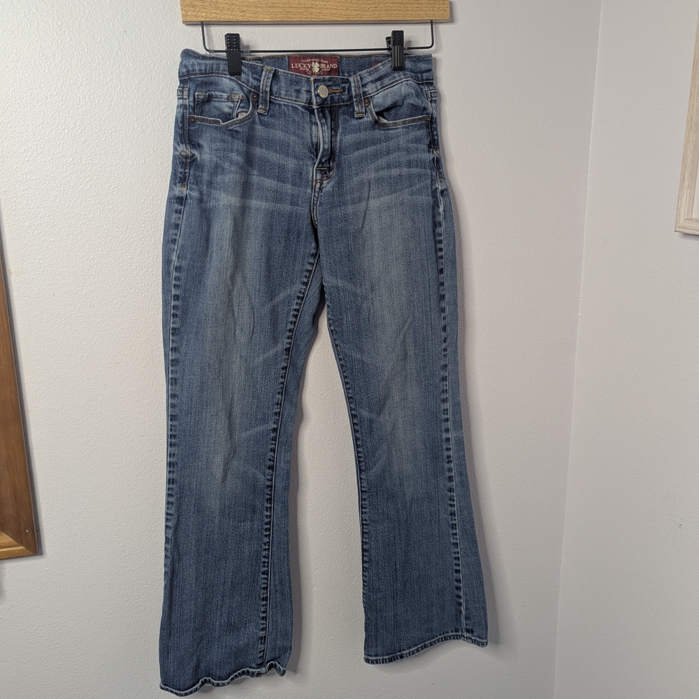 Lucky Brand Jeans Women’s‎ 4/27 Ankle Blue Mid Rise Bootcut/Straight Leg Denim